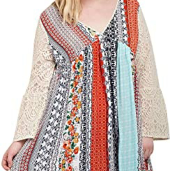 Kori boho patchwork & lace dress - Picture 5 of 8